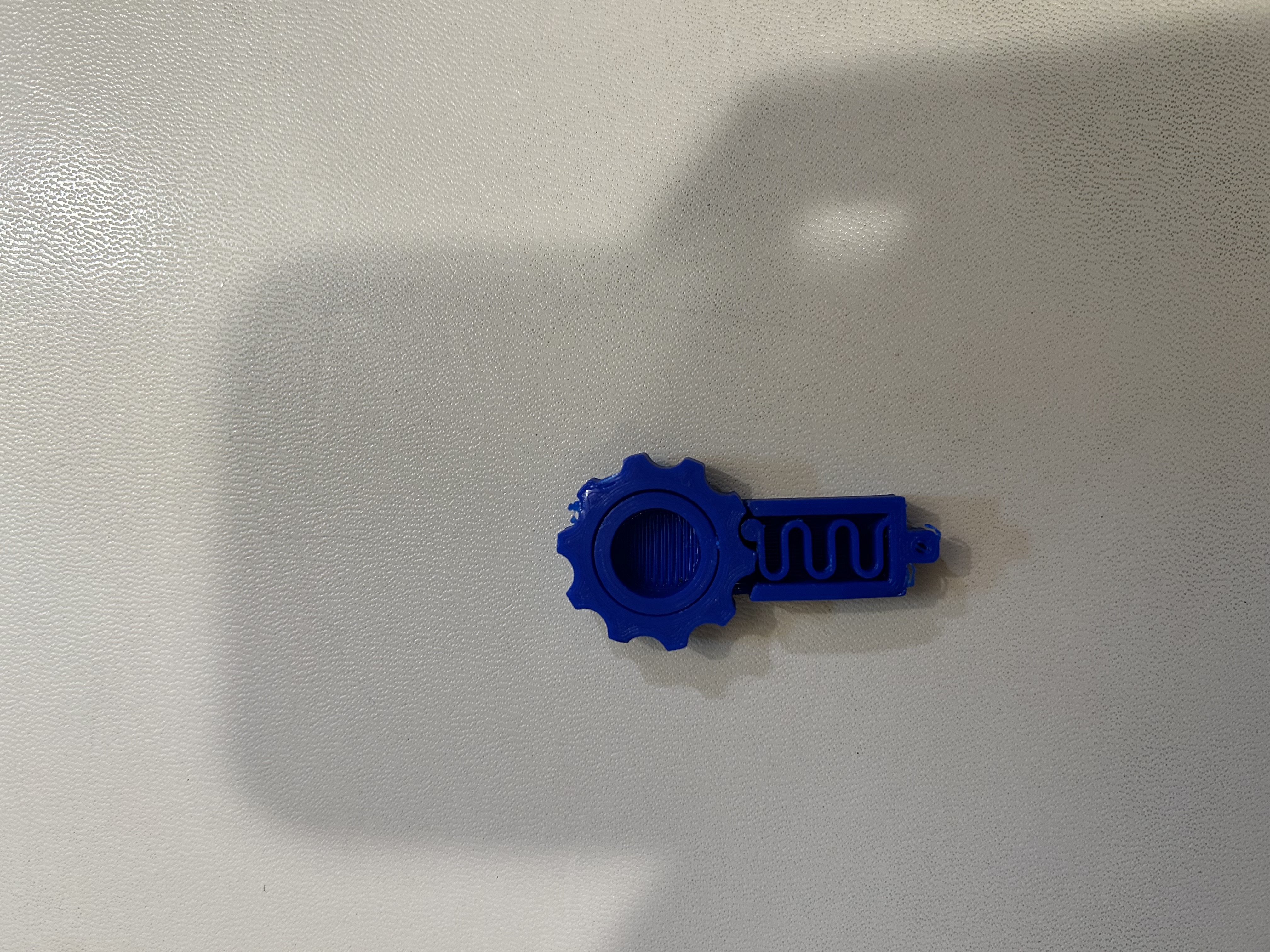 Blue Version 6 prototype with an oversized spring tip
