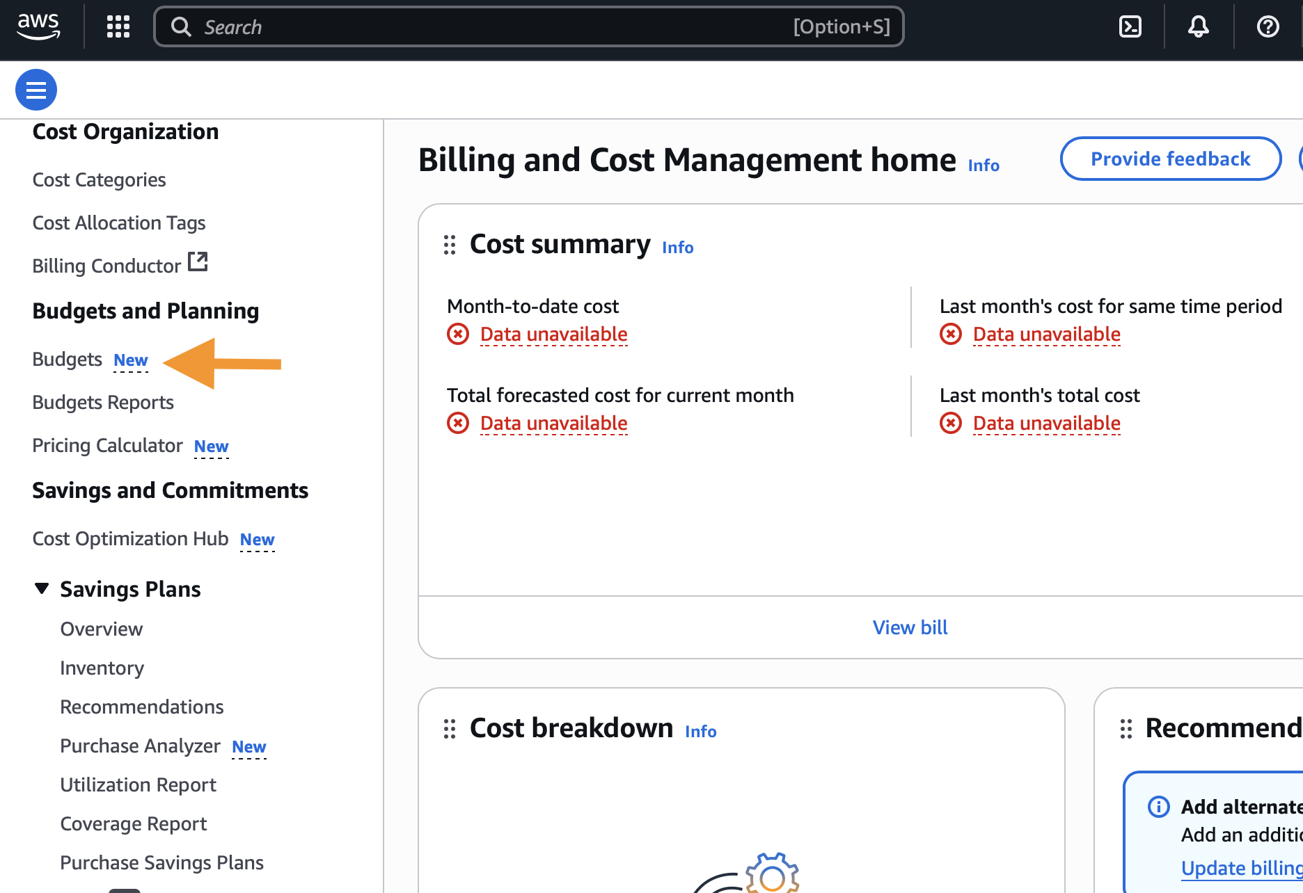 billing alert